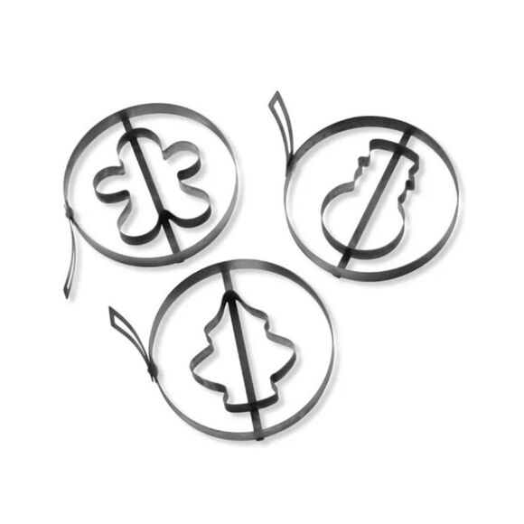 Williams Sonoma Amco Houseworks Nonstick Two Tone Holiday Pancake Molds Set of 3 - Picture 2 of 8